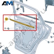 Уплотнитель паза стекла Volkswagen id4/id5 2021-2024 11A839479
