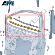 Уплотнитель паза стекла Volkswagen id4/id5 2021-2024 11A837479A