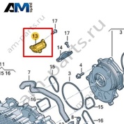 Крышка с уплотнителем VAG 057121483C