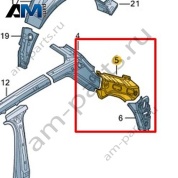 Соединительный элемент Volkswagen T-Roc 2018-2024 2GA810497