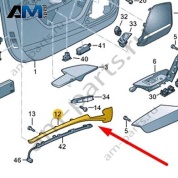 Накладка подлокотника в двери Audi A7 (4K) 2019-2024 4K8867969