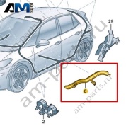 Канал для кабеля Volkswagen id3 2020-2024 10A971611
