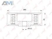 Ролик направляющий ГРМ LYNX для Tiguan (2012-2016) 2.0 TDI (110/140/170 л.с.) CFFD, CLJA, CBAB, CFFB, CBBB, CFGB, PB-3147