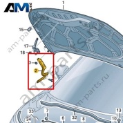 Петля капота правая Volkswagen id4/id5 2021-2024 11A823302