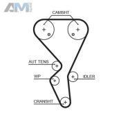 Поликлиновый ремень генератора GATES (6PK1573) для Audi A4 (B7) 2005-2009 2.0Diesel