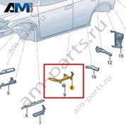 Часть стойки В Volkswagen id4/id5 2021-2024 11A864015A