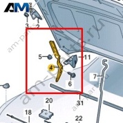 Петля капота левая Volkswagen T-Roc 2018-2024 2GA823301B