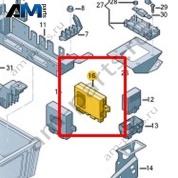 Блок управления распознавания прицепа Volkswagen Crafter 2012-2016 2E0907053