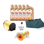 Комплект фильтров для ТО-2/4 Audi А3 (8P) 2.0TSI с маслом Shell 0W30