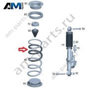 Задняя винтовая пружина (белая и фиолетовая метки) Mercedes G-class W465 AMG A4653241600