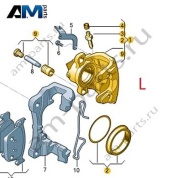 Передний левый тормозной суппорт 5WA615123A на Volkswagen Golf 8 2019-2026