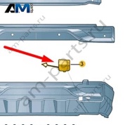 Накладка выхлопной трубы справа 4CG80744169D на Ауди Q6 2022-2026