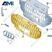 Решетка радиатора воздухозаборника Sport 4CG807647AT94 для Ауди Q6 2022-2026