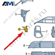 Воздуховод радиатора справа 4CG121764 для Ауди Q6 2022-2026