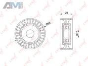 Ролик натяжного механизма LYNX для Mercedes Vito 2010-2014 II (W639) 2.2 л. (136 л.с.) PB-5299