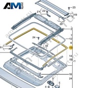 Уплотнитель (самоклеящ.) Audi A3 (8Y) 2020-2024 8Y4877459