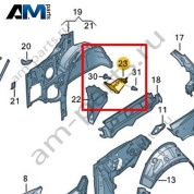 Водосток Volkswagen T-Roc Cabrio 2020-2024 2GC813950A