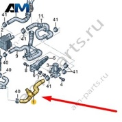 Шланг системы охлаждения с датчиком температуры Audi A8 (D5) 2018-2024 4N0145920D