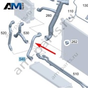 Шланг системы охлаждения Mercedes GLS AMG 63 (M177) A1675018501
