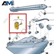 Светодиодный фонарь левый адаптивного освещения Volkswagen Jetta VII 2020-2024 17A998477