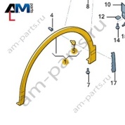Расширитель передней левой колесной арки VAG 3GJ853717AGRU Volkswagen 2025-2026