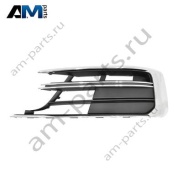 Решетка переднего бампера левая (черный хром) Ауди А8 D5 4N0807679A3FZ