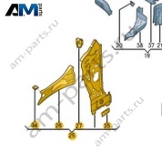 Внутренняя часть стойки A Volkswagen Taigo 2022-2024 2G7802123
