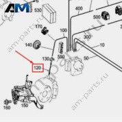 Тормозной шланг передний L=R A2474200048 на Mercedes CLA C118/X118