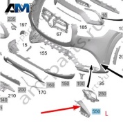 Воздуховод бампера слева Mercedes GLS-class X167 A167885310664