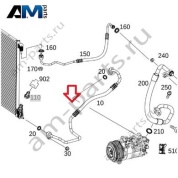 Трубка от радиатора к компрессору кондиционера на Mercedes W205 AMG C63 (M177) A2058309600