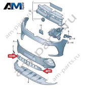 Решетка бампера Volkswagen Тигуан 57G805903A041