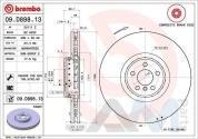 Передний правый тормозной диск Brembo (09.D898.13) для BMW X7 (G07) 50iX