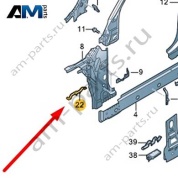 Часть стойки А Audi A8 (D5) 2018-2024 4N0803230C