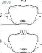 Задние тормозные колодки P50169 BREMBO для Мерседес X254 GLC-220d