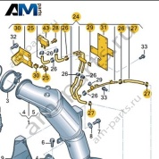 Управляющая магистраль с датчиком перепада давления VAG 059131552E