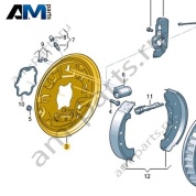 Тормозной щит Volkswagen id3 2020-2024 1EA609426A