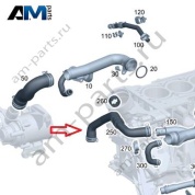 Шланг системы охлаждения на Mercedes X253 GLC300 (М264 D18) A2642001201