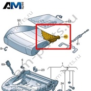Наполнитель подушки сиденья Volkswagen Jetta VII 2020-2024 17A881375