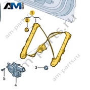 Стеклоподъемник двери пассажира VAG 3CC837462 Volkswagen 2021-2026