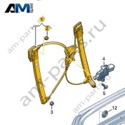 Стеклоподъемник двери пассажира 4P0837462A на Ауди А6 С9 2025-2026