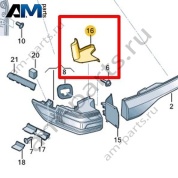 Накладка заднего фонаря Volkswagen id-Buzz 2023-2024 1T3945312A
