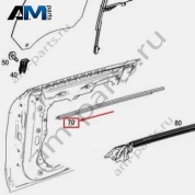 Уплотнитель задней правой двери левый наружний A1177350282 Mercedes CLA C117