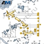 Трубопровод системы охлаждения VAG 0XW121075C