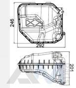 Компенсационный бачок охлаждающей жидкости MAHLE/KNECHT (CRT9000S) для Volkswagen Touareg I (2003-2010) 3.0TDI