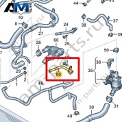 Трубопровод системы охлаждения VAG 0XW121492A
