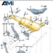 Труба выпуска ОГ с сажевым фильтром и нейтрализатором Volkswagen Crafter 2012-2016 2E0254700MX