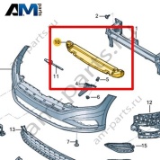 Вспененный наполнитель переднего бампера Volkswagen Jetta VII 2020-2024 17A807248D