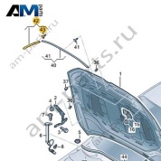 Уплотнитель капота передний L=R 5H0823709 для Volkswagen Golf 8 2019-2026