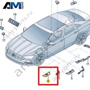Часть стойки А Volkswagen Jetta VII 2020-2024 17A864013