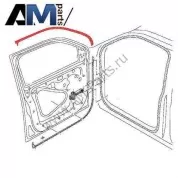 Уплотнитель двери снаружи для Volkswagen Amarok 2H6837761A9B9